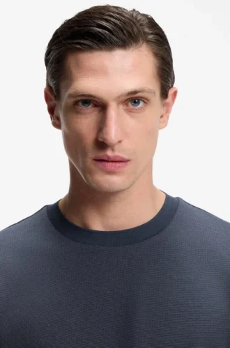 Bubble-structure T-shirt in cotton