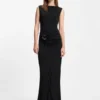 Buckle-detail dress with wrap effect