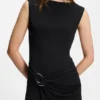 Buckle-detail dress with wrap effect
