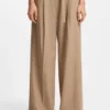 Buckled-belt trousers with pleat front