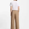 Buckled-belt trousers with pleat front