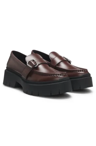 Buckled-strap loafers