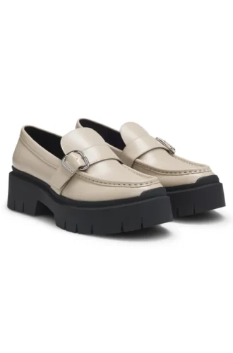 Buckled-strap loafers