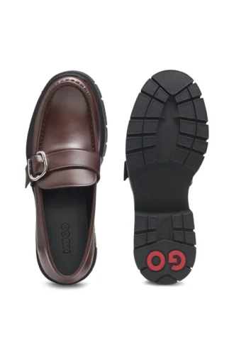 Buckled-strap loafers