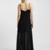 Burnout-dot dress with spaghetti straps Burnout-dot dress with spaghetti straps