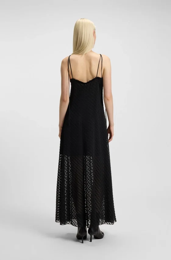 Burnout-dot dress with spaghetti straps Burnout-dot dress with spaghetti straps
