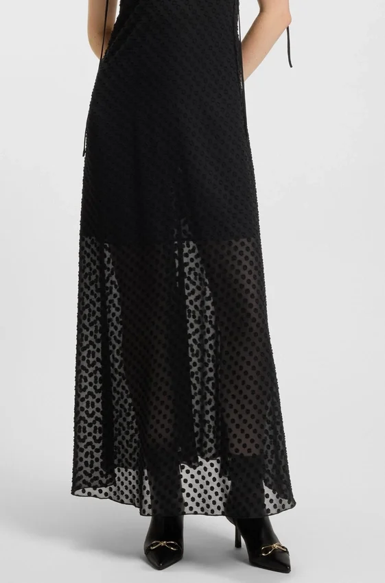 Burnout-dot dress with spaghetti straps Burnout-dot dress with spaghetti straps