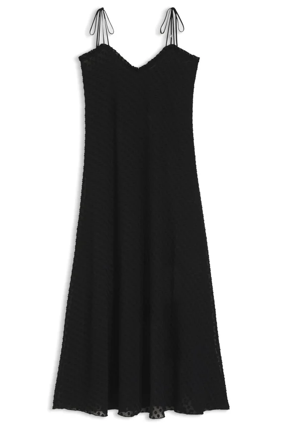 Burnout-dot dress with spaghetti straps Burnout-dot dress with spaghetti straps