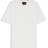 Cable-knit T-shirt in cotton and silk