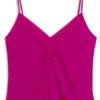 Camisole top with georgette neckline