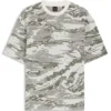 Camouflage-jacquard T-shirt in cotton