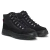Canvas boots with suede trims