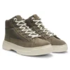 Canvas boots with suede trims