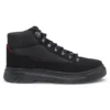 Canvas boots with suede trims