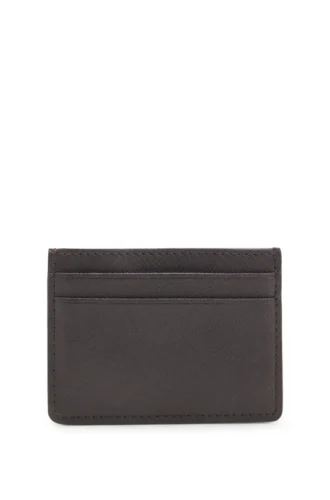 Card holder with foil-embossed logo