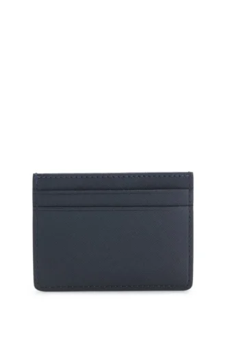 Card holder with foil-embossed logo