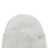 Cashmere beanie with metallic logo trim