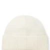 Cashmere beanie with metallic logo trim