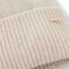 Cashmere beanie with metallic logo trim