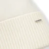 Cashmere beanie with metallic logo trim