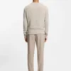 Cashmere-wool sweater with a tweed effect