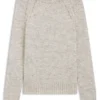 Cashmere-wool sweater with a tweed effect