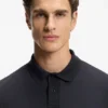 Centred-logo slim-fit polo shirt in cotton piqué