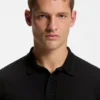 Centred-logo slim-fit polo shirt in cotton piqué