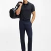 Centred-logo slim-fit polo shirt in cotton piqué