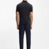 Centred-logo slim-fit polo shirt in cotton piqué