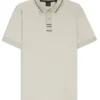 Centred-logo slim-fit polo shirt in cotton piqué