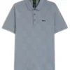 Check-jacquard polo shirt in cotton Check-jacquard polo shirt in cotton
