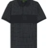 Check-print polo shirt in pima cotton
