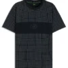 Check-print T-shirt in pima cotton