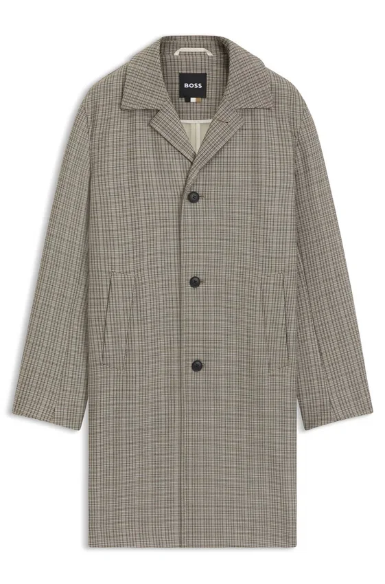 Checked coat in a classic fit Checked coat in a classic fit