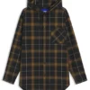 Checked-cotton oversized-fit overshirt with hood Checked-cotton oversized-fit overshirt with hood