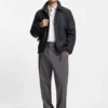 Checked modern-fit trousers in stretch cloth