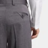 Checked modern-fit trousers in stretch cloth