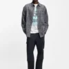 Checked oversized-fit shirt in cotton twill Checked oversized-fit shirt in cotton twill