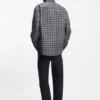 Checked oversized-fit shirt in cotton twill Checked oversized-fit shirt in cotton twill