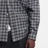 Checked oversized-fit shirt in cotton twill Checked oversized-fit shirt in cotton twill