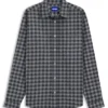 Checked oversized-fit shirt in cotton twill Checked oversized-fit shirt in cotton twill