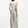 Checked oversized-fit trousers in stretch wool