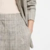 Checked oversized-fit trousers in stretch wool