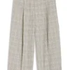 Checked oversized-fit trousers in stretch wool