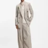 Checked regular-fit blazer in stretch wool Checked regular-fit blazer in stretch wool