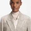 Checked regular-fit blazer in stretch wool Checked regular-fit blazer in stretch wool