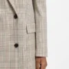 Checked regular-fit blazer in stretch wool Checked regular-fit blazer in stretch wool