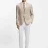 Checked regular-fit jacket in comfort-stretch cloth