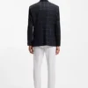 Checked regular-fit jacket in comfort-stretch cloth
